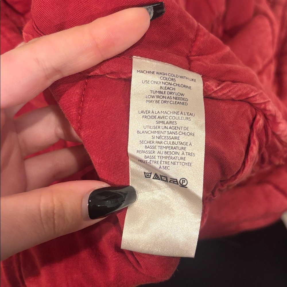 Free People Dolman Quilted Jacket - Red (Cherry Cola) - Picture 6 of 6